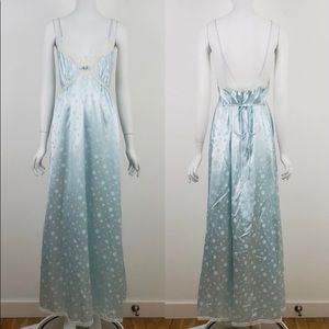 DIOR Vintage 80s Polka Dot Satin Slip Nightgown